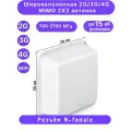 Антенна направленная 2G/3G/4G MIMO, 15дБ, KROKS KAA15-700/2700 (N-female)
