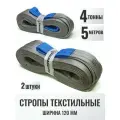 2 шт Строп текстильный петлевой СТП 4т 5м (120мм) для подъема груза