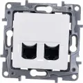 Розетка Legrand компьютерная двойная RJ45 категория 5e UTP Legrand Etika белый 672255