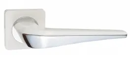 Ручка дверная Фиоре, белый/хром блестящий