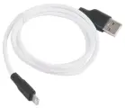 Кабель USB-Am Lightning Hoco X21 Silicone Black White силиконовый - 1м черно-белый