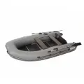 Лодка моторная килевая Лоцман 300 ЖС, цвет серый/черный, жесткая слань, материал армированный ПВХ