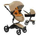 Коляска 2в1 Mima Xari Latte/Mango на чёрном шасси