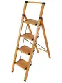 Стремянка Biotorg 4 ступени 135см, алюминий, антискользящие ступени, под дерево