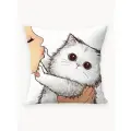 Подушка декоративная Котенок Улли Милые котята 40х40 велюр