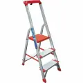 Профессиональная стремянка Новая Высота NV3118, 1x3 ступени 130 мм, органайзер, Max нагр. 225 кг, 2К башмаки, 3118103