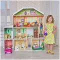 Деревянный кукольный домик Paremo Поместье Николетта, с мебелью 23 предмета в наборе и с гаражом, для кукол 30 см