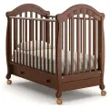 Кроватка Гандылян Джозеппе К2002-18 (колесо), качалка, полозья для качания, орех