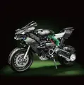Конструктор Мотоцикл Кавасаки H2, зеленый цвет, 806 деталей.