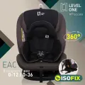 Автокресло поворотное на 360 градусов, Еду-Еду KS 360 ISOFIX, гр.0+/I/II/III от 0 до 36кг, серия Level One, graphite