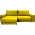 Диван-кровать угловой Лофт желтый, левый угол, Независимый Пружинный Блок, механизм выкатная Еврокнижка, 250х155х65 см