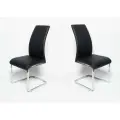 Стулья для кухни, 2 шт, OKC 6168 черный, с высокой спинкой