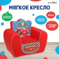 Кресло-игрушка Чемпион ZABIAKA, мягкое, текстиль, синтепон, цвет красный