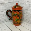 Кувшин для сока 19*11 см С росписью хохлома деревянный