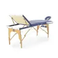 Массажный складной стол Med-Mos JF-AY01 трехсекционный, голубой/белый