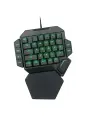 Mini 35Keys RGB Backlight Small Keyboard Single Hand Gaming Keyboard with Wrist Rest for Mobile Phone Games Eat Chicken