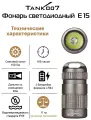 Светодиодный фонарь TANK007 E15Titanium с комплектацией, Титаниум