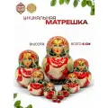 Матрешка деревянная детская развивающая игрушка мини 6 см 10 мест Орнамент