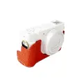 Кожаный чехол для камеры Sony ZV-1F/ZV-1M2 с дном открывания, портативный кейс, черный/зеленый/оранжевый/кофейный/белый, 1 шт.