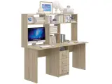 Стол компьютерный для двоих СК-58 (Дуб Сонома) , 1740*600*1500 мм