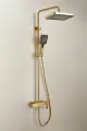 Душевой комплект с тропическим душем и смесителем, золотой латунный Belz B24658-5