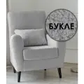Кресло Либерти в гостиную, мягкое для дома и отдыха, букле Lamb Eco 14