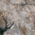 Самоклеящаяся антивандальная пленка для декора мебели и кухонных фартуков. Мрамор тёмный с рыжим. 60х155 см.