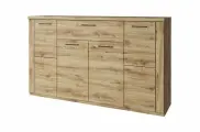 Тумба прикроватная Anrex DOORSET 4D1S, 94.6 x 41 x 160 см, цвет: Дуб Наварра
