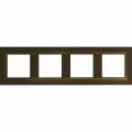 Рамка для розеток и выключателей Legrand Structura 4 поста, цвет магнезиум