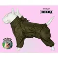 Комбинезон-дождевик для цвергшнауцера кобеля, повышенной прочности, цвет хаки