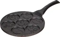 Сковорода блинная Agness Смайл, для оладий, с антипригарным мраморным покрытием, диаметр 26.5 см, индукционное дно