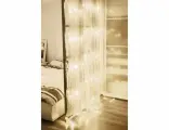 Светодиодный занавес Водопад 1.5*2.2 м, 300 теплых белых LED ламп, прозрачный ПВХ, контроллер, IP20, SNOWHOUSE LDCL300C-WW