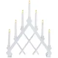 STAR trading, Светильник-горка рождественский RUT (белый) на 7 свечей, 43х53 см 155-48