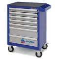 Тележка инструментальная, 7 полок, «оптима», синяя мастак 521-07581MB