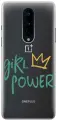Силиконовый чехол на OnePlus 8, ВанПлюс 8 с 3D принтом Girl Power! прозрачный