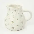 Кувшин, Kuchenland, 1,6 л, керамика, молочный, Винтажные цветы, La flore