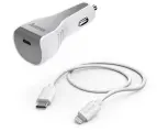 Комплект зарядного устройства Hama H-183317 3A PD для Apple кабель Apple Lightning/Type-C белый (00183317)