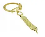 Карабин основа для брелков золотистый плоский КР-4 (100 штук в комплекте)
