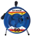 Удлинитель на катушке 4-местный с/з, 50м, серия Professional, синий, Stekker PRF02-31-50 (80099) 39787