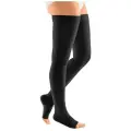 Чулки medi mediven plus 199W/200W с силиконовыми лентами на широкое бедро, противоварикозные, 2 класс черный