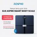 Весы напольные умные Renpho Elis Aspire ES-WBE28 стеклянные, с bluetooth и Wi-Fi подключением и функцией анализа 13 показателей тела, до 180 кг, черные