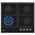 Встраиваемая газовая панель Beko HILW64235S, 4 конфорки, черный