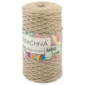 Пряжа ARACHNA Macrame Mini Lurex, хлопок, полиэстер, люрекс, 4х250 г, 200 м, цвет 03 бежевый-золото