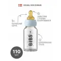Бутылочка для кормления Baby Bottle Complete Set - Baby Blue 110ml - стеклянная бутылочка для кормления в наборе 110мл