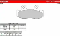 FDB2086P Ferodo тормозные колодки органические