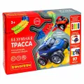 Гибкий автотрек Bondibon безумная трасса с машинкой, 96 деталей трассы, BOX