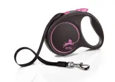 Поводок-рулетка Flexi Black Design tape L 5m 50 kg pink