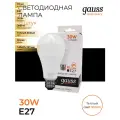 (15 шт.) Светодиодная лампочка Gauss Elementary ЛОН A67 E27 30W(2320lm) 3000K 2K 143x67 матовая, пластик/алюм. 73219 Теплый белый. Цоколь E27