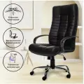 Кресло офисное Атлант-2 для руководителя, обивка: искусственная кожа, цвет: черный