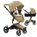 Коляска 2в1 Mima Xari Latte/Sandy beige на чёрном шасси